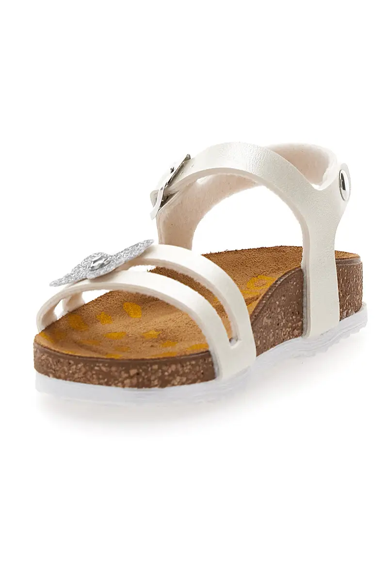 Sandali bianchi con fiore glitter Pittarello Bio 257A010SR miniatura 3