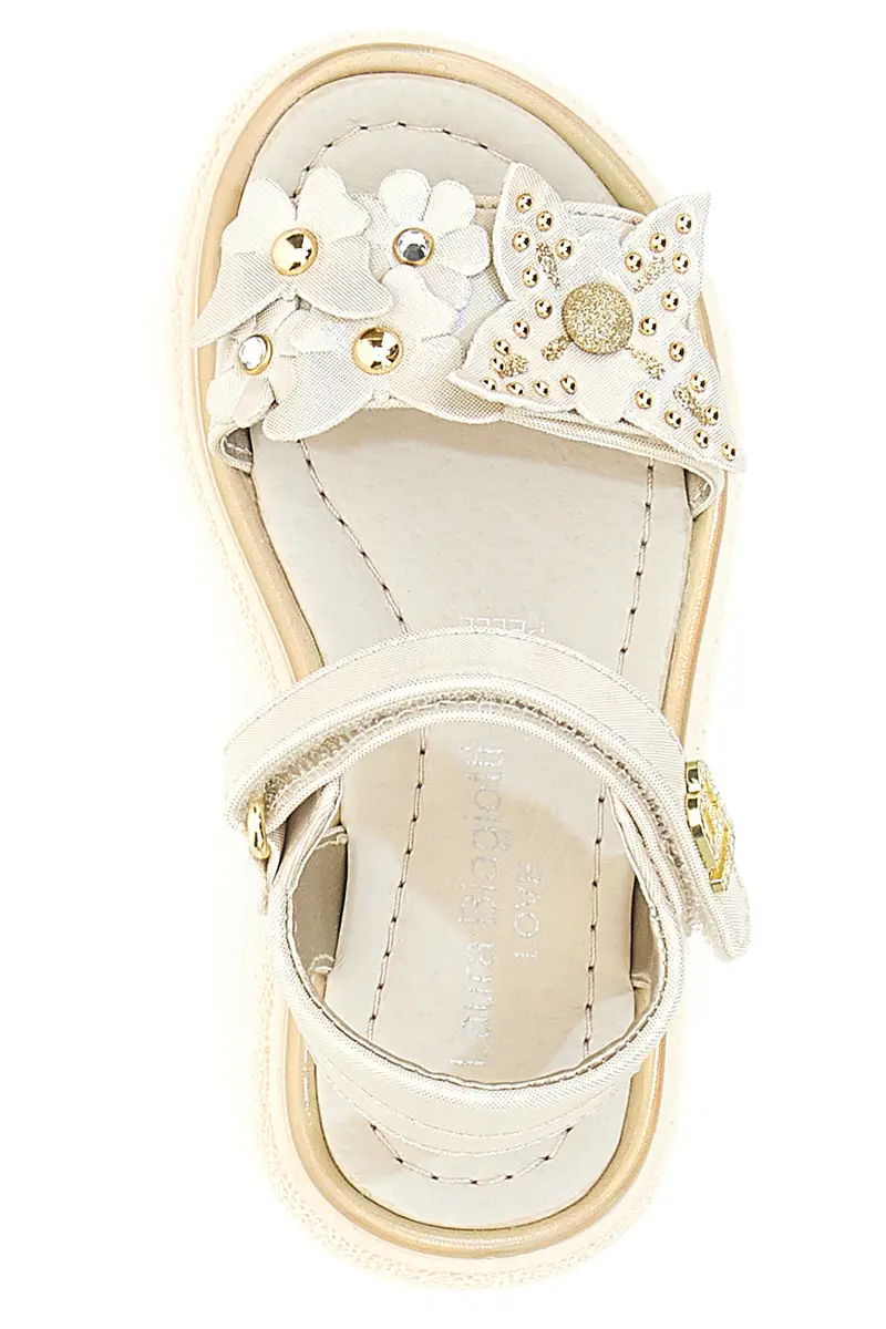 Sandali bianchi con fiori e strappo Laura Biagiotti 96129493 miniatura 3
