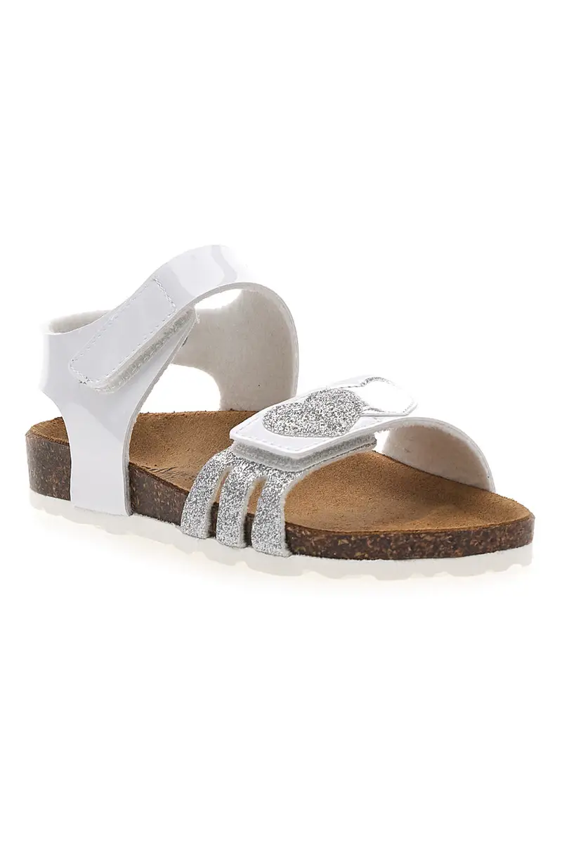 Sandali bianchi con glitter e chiusura a strappo Pitt Kids 45260TWV miniatura 2