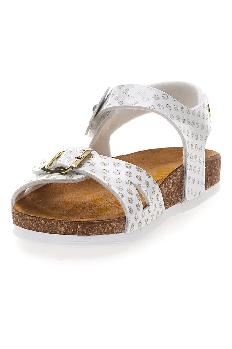 Sandali bianchi con glitter e doppia fibbia PITTARELLO BIO 257A084SR miniatura 3