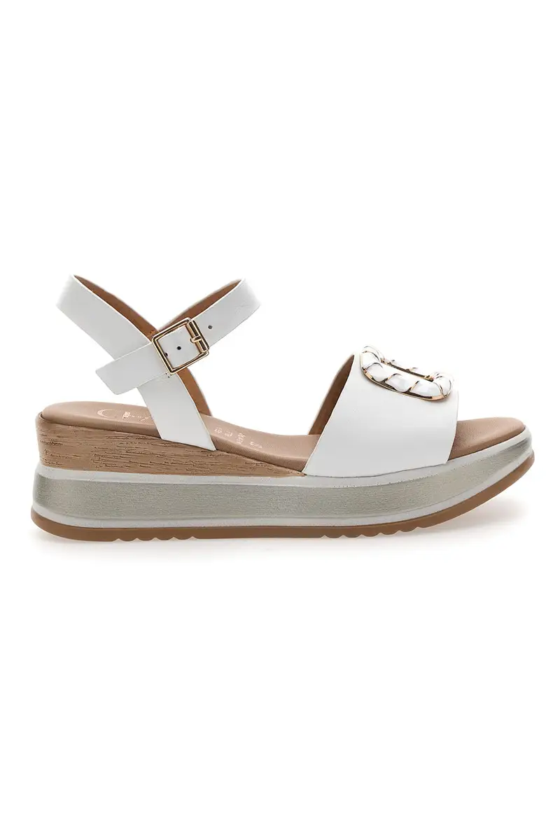 Sandali bianchi con platform Pittarello Class 19236