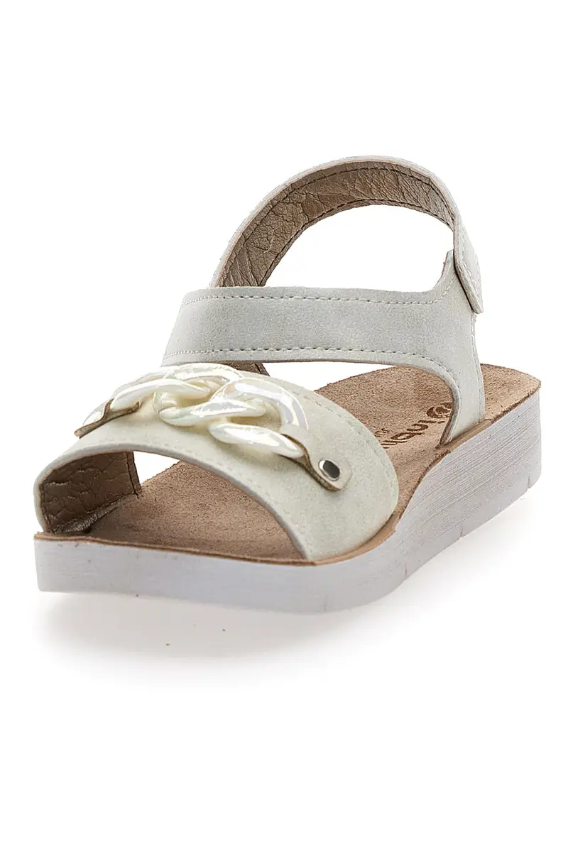 Sandali Bianchi Con Strappo In Velcro Inblu 26 Cj miniatura 3