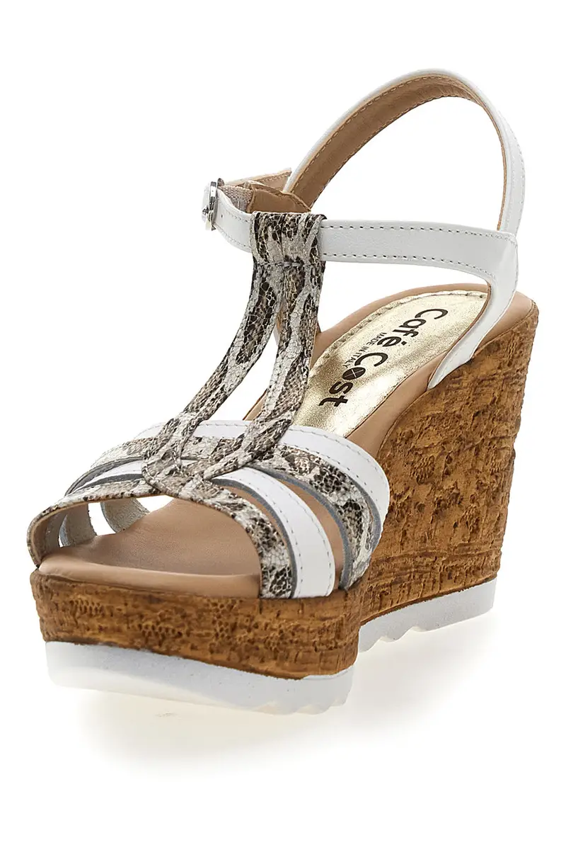 Sandali Bianchi e Fantasia Animalier con Zeppa PITTARELLO LOOK MK31241 miniatura 3