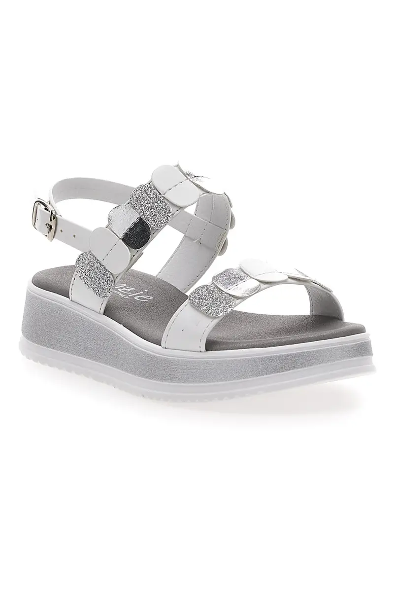 Sandali Bianchi Eleganti da Cerimonia Grazie Girl 11244033 miniatura 2