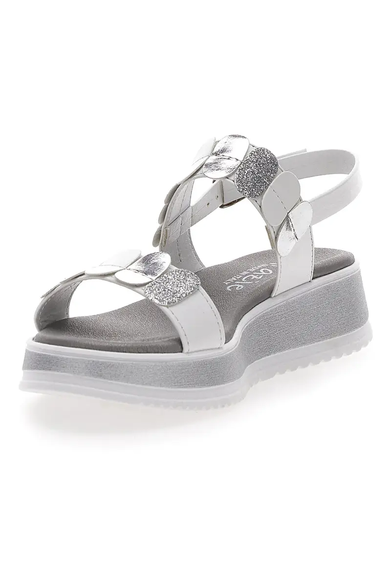 Sandali Bianchi Eleganti da Cerimonia Grazie Girl 11244033 miniatura 3