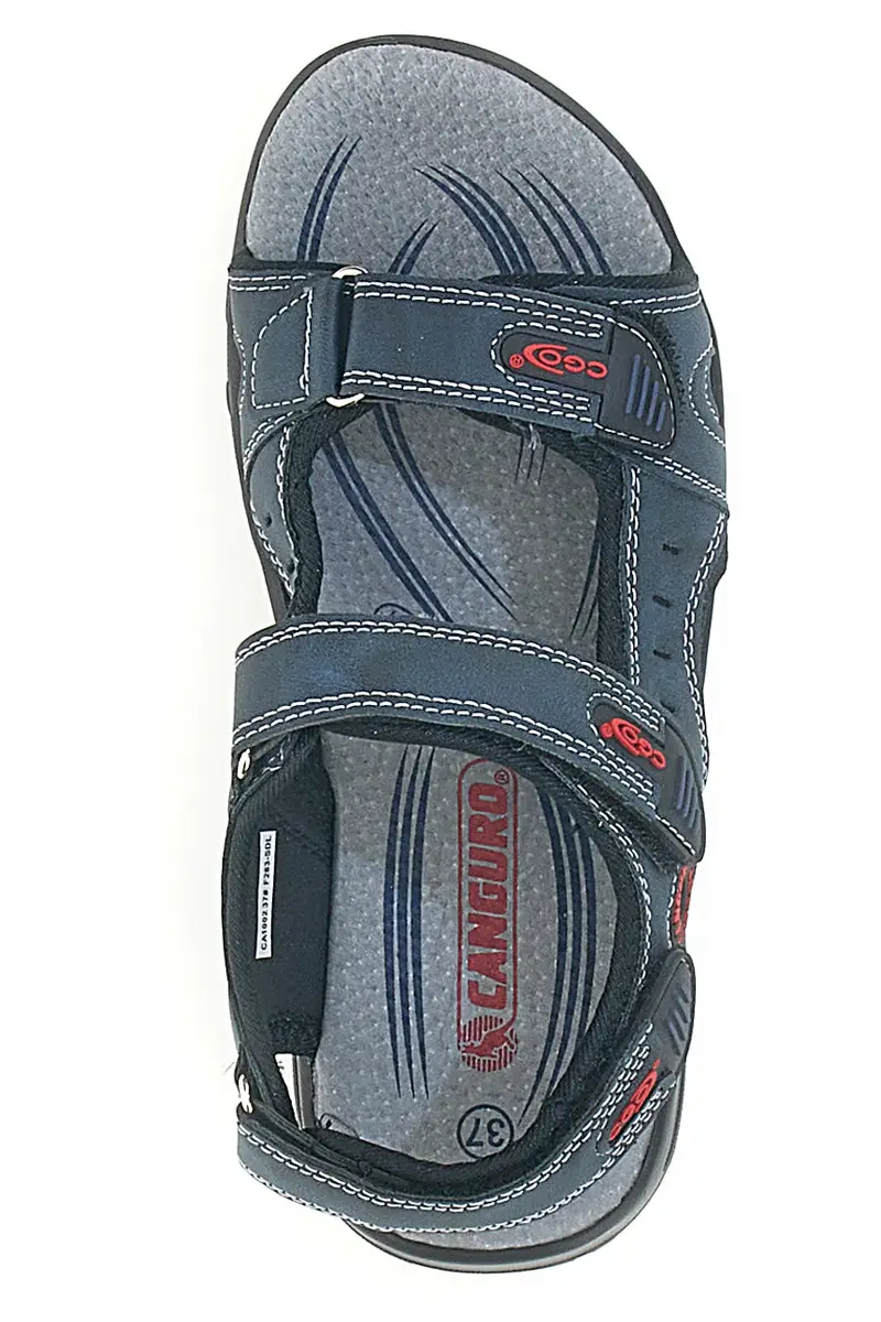 Sandali blu con chiusura a strappo Canguro CA1002 miniatura 3