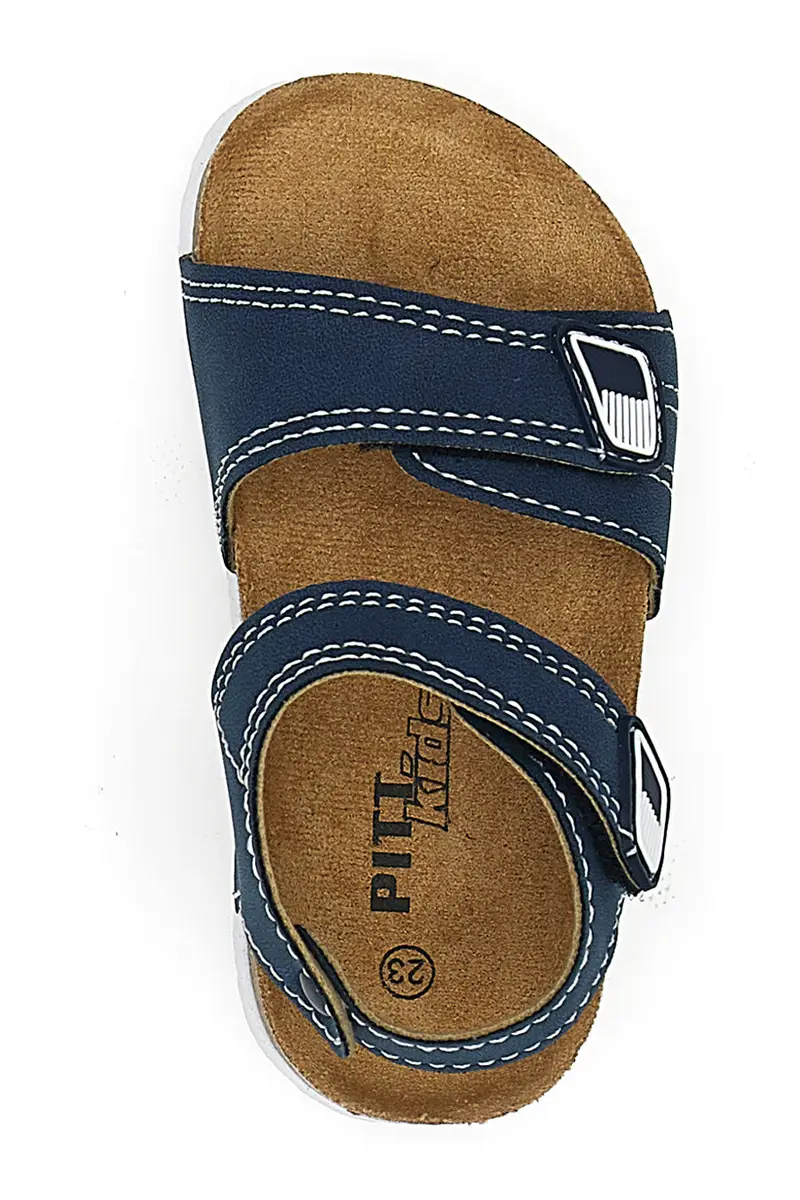Sandali blu con doppia fascia e fibbia regolabile Pitt Kids 14128 miniatura 3