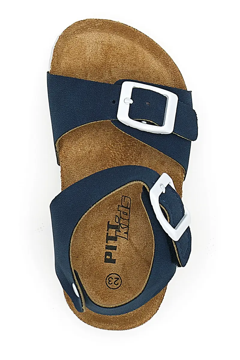 Sandali blu con doppia fibbia PITT KIDS 14466 miniatura 3