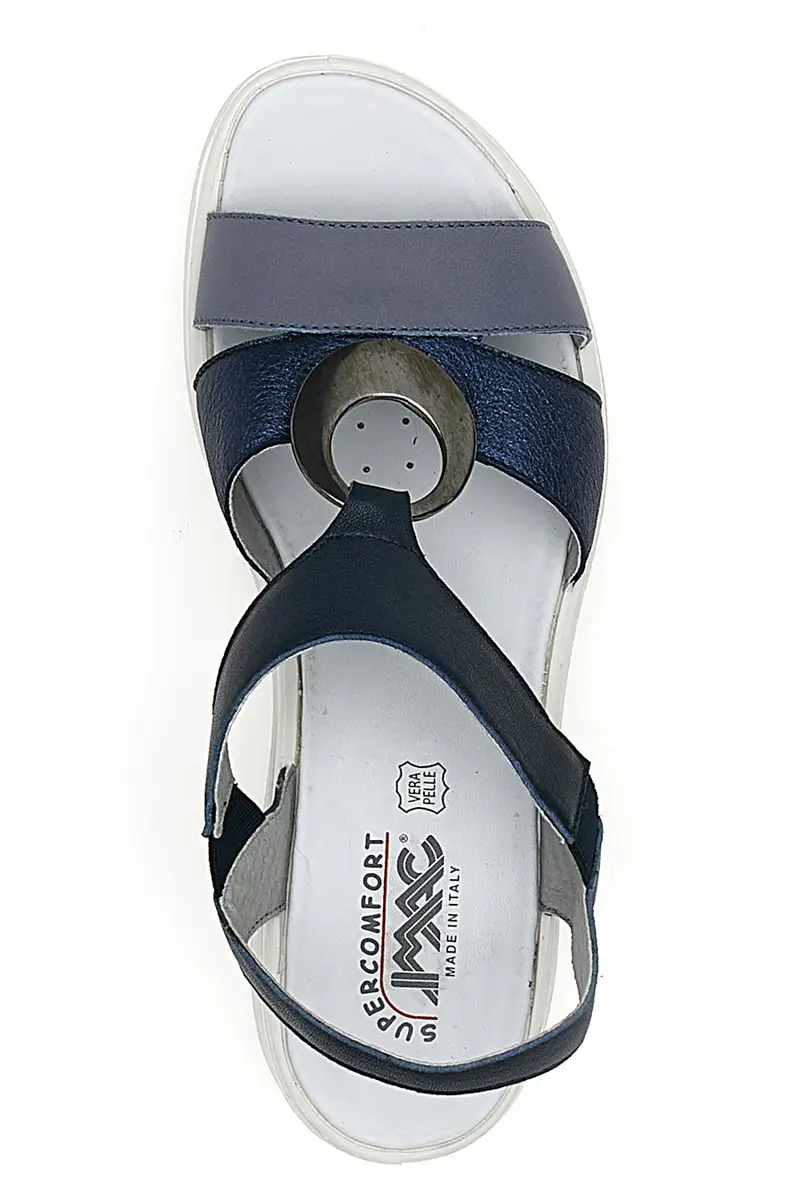 Sandali Blu Con Elastici Laterali Made In Italy Imac 7573505417109 miniatura 3