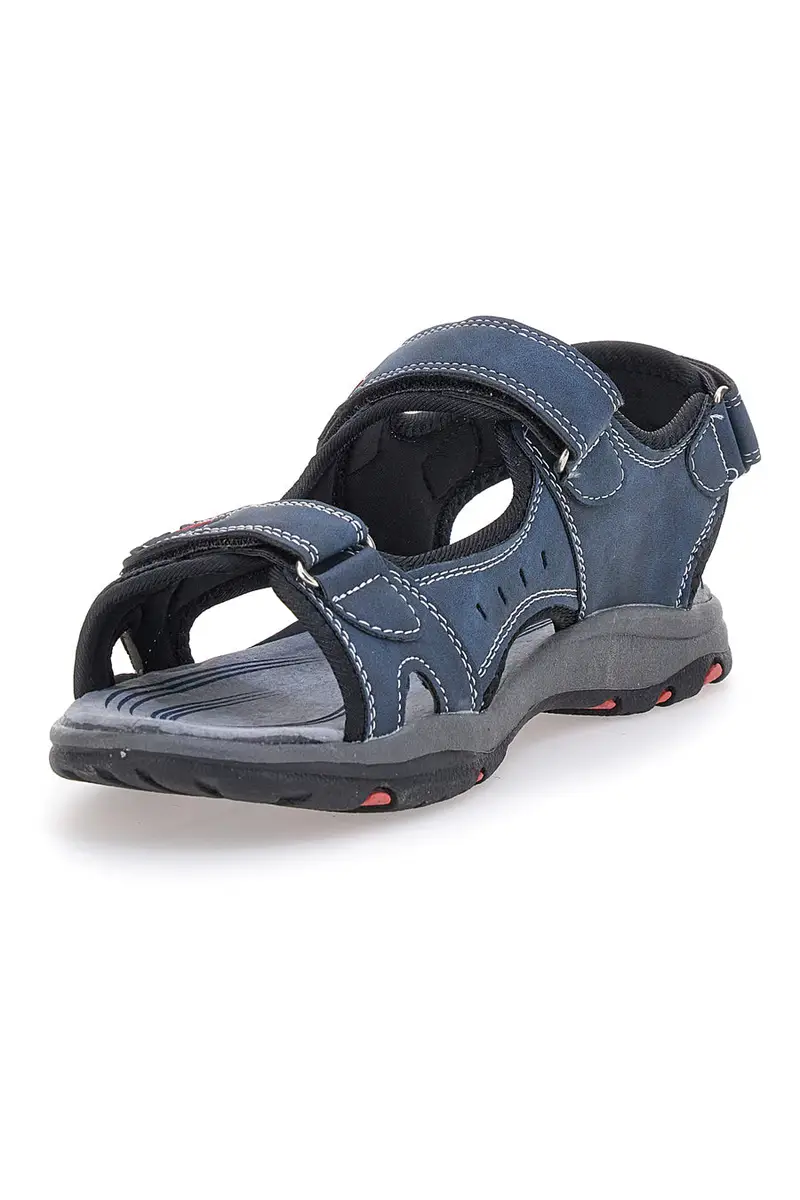 Sandali Blu Con Strappi in Velcro Canguro 1002 miniatura 3