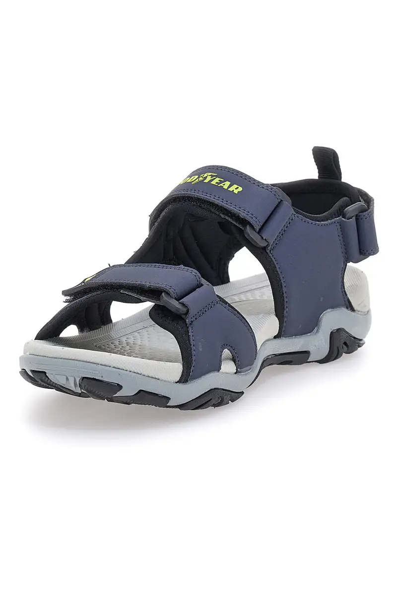 Sandali Blu Con Strappi in Velcro Goodyeas 31048 miniatura 3