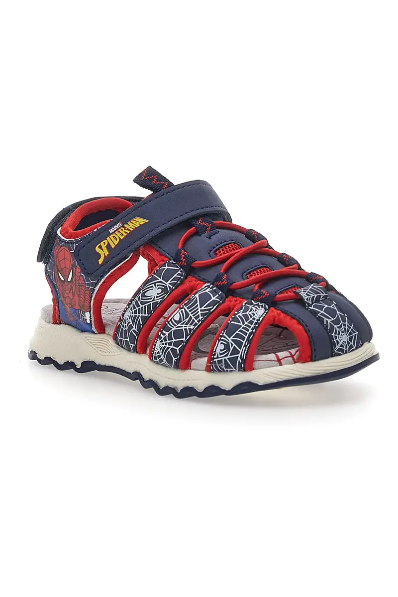 Sandali Blu con Strappo in Velcro Spiderman R1310531 miniatura 2