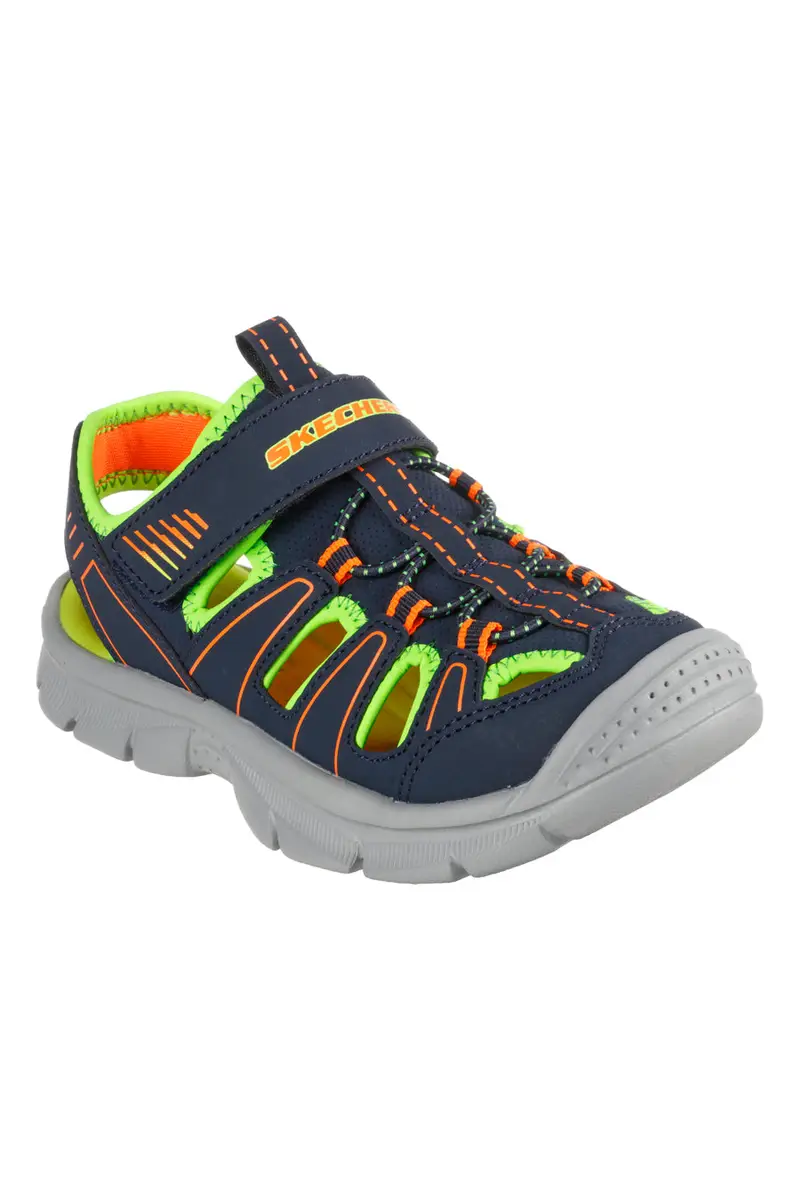 Sandali Blu da Bimbi Skechers Relis-Valder miniatura 2