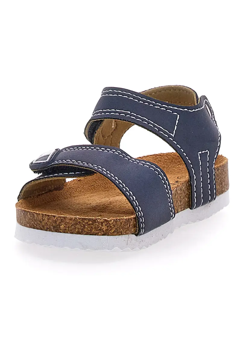 Sandali Blu e bainco con chiusura a strappo PITT KIDS 14128 miniatura 3