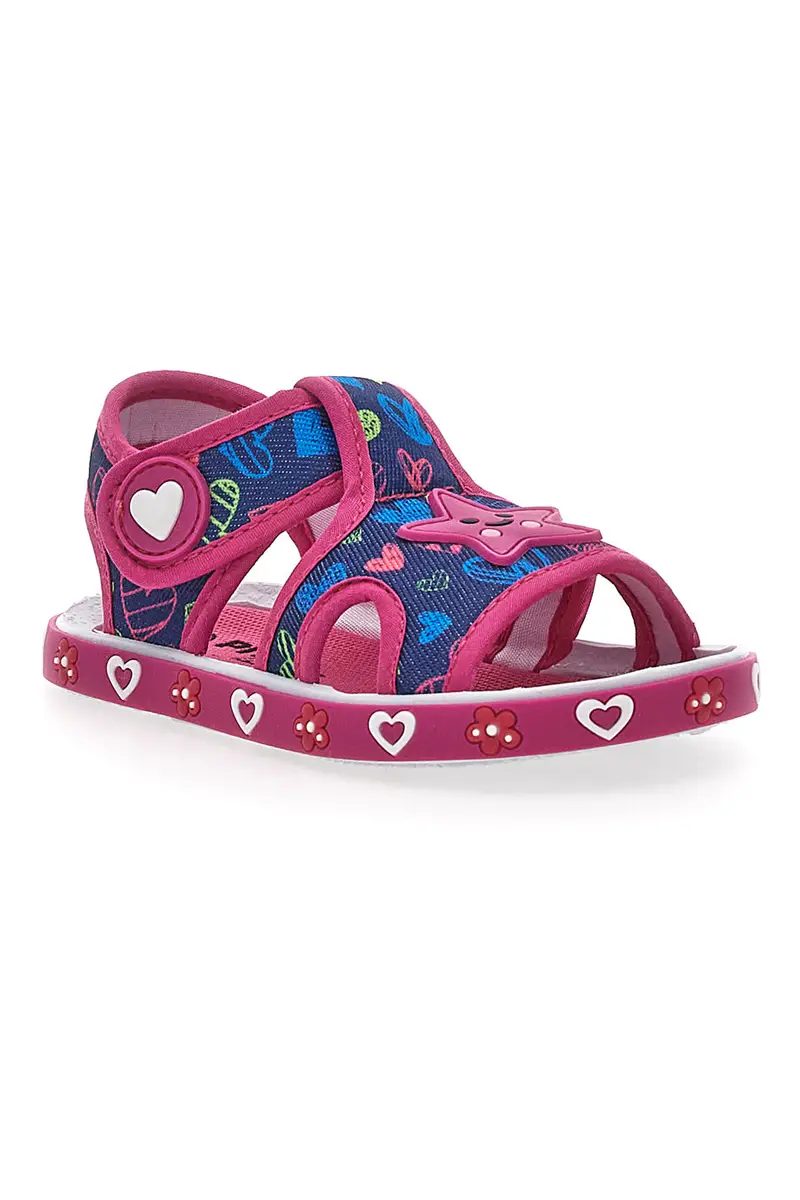 Sandali Blu e Fucsia in Tessuto Pitt Kids 2870 miniatura 2