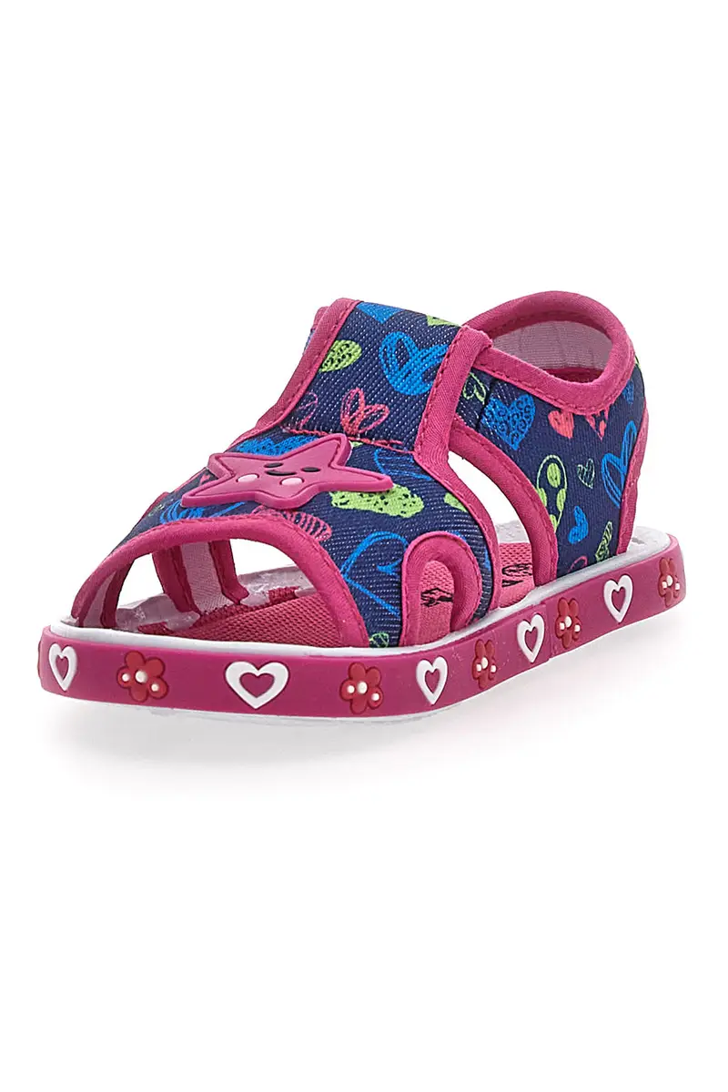 Sandali Blu e Fucsia in Tessuto Pitt Kids 2870 miniatura 3