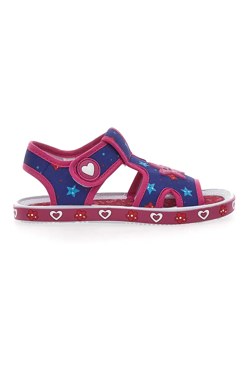 Sandali blu e fuxia in tessuto Pitt Kids PK2871B