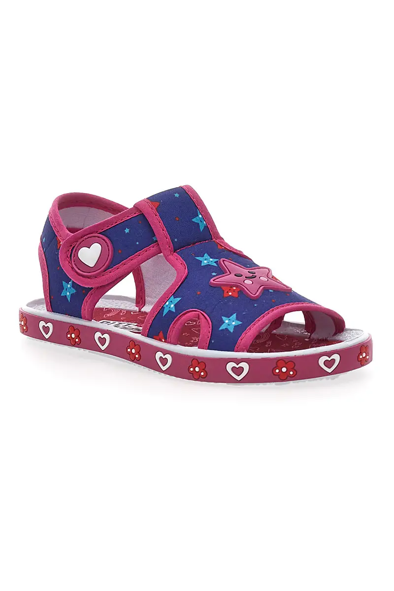 Sandali blu e fuxia in tessuto Pitt Kids PK2871B miniatura 2