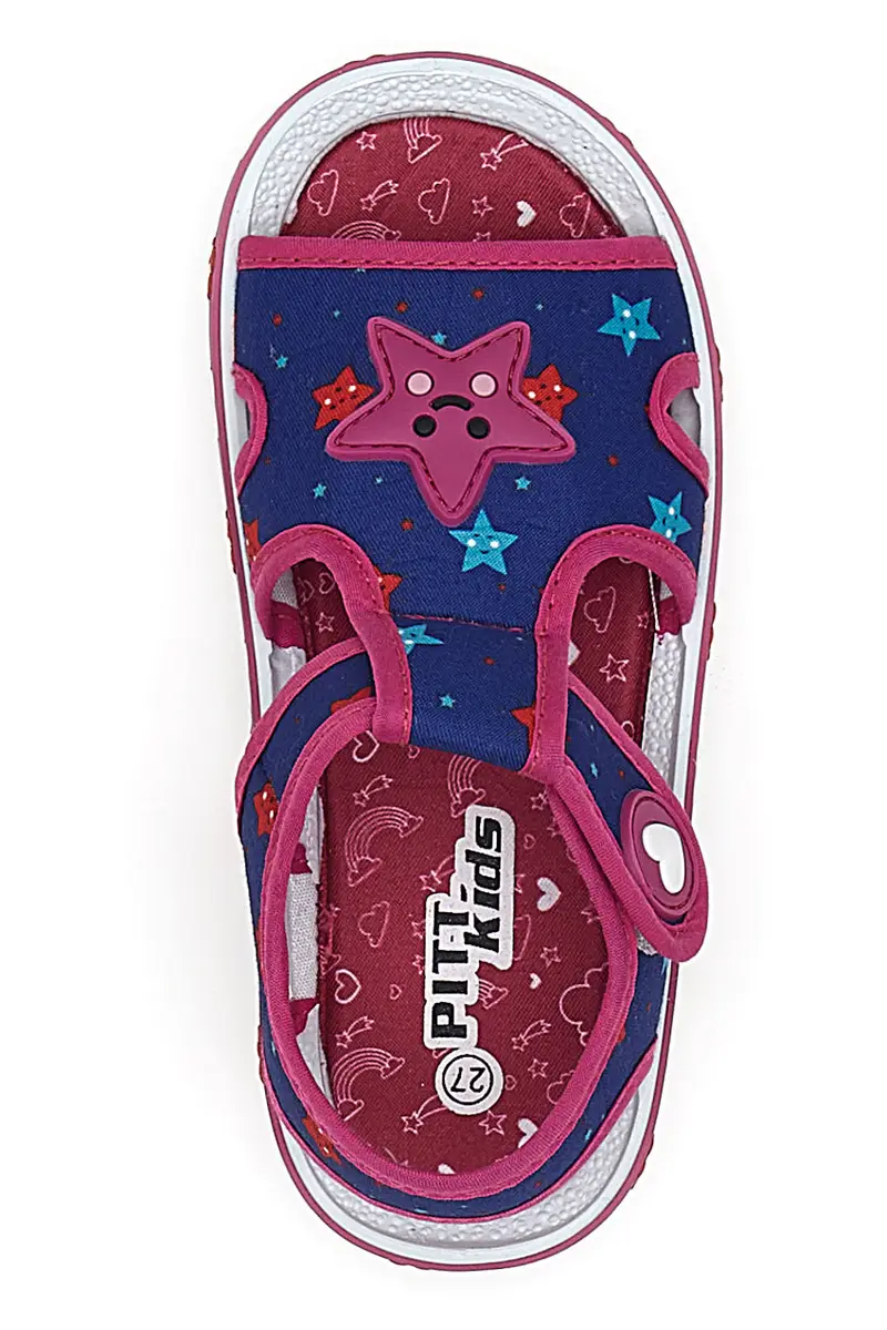 Sandali blu e fuxia in tessuto Pitt Kids PK2871B miniatura 3