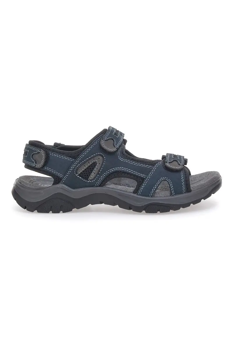 Sandali Blu in Vera Pelle con Velcro Regolabile FLY DINAMIC FD07