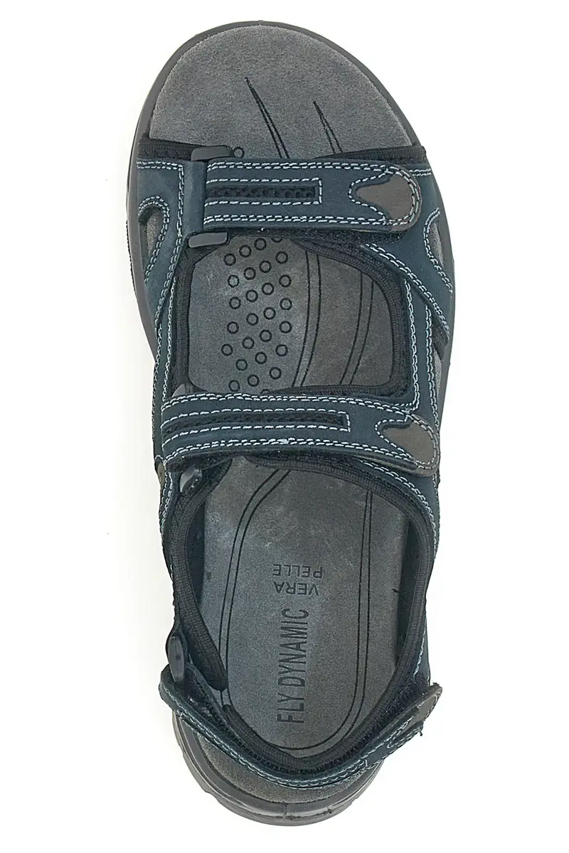 Sandali Blu in Vera Pelle con Velcro Regolabile FLY DINAMIC FD07 miniatura 3