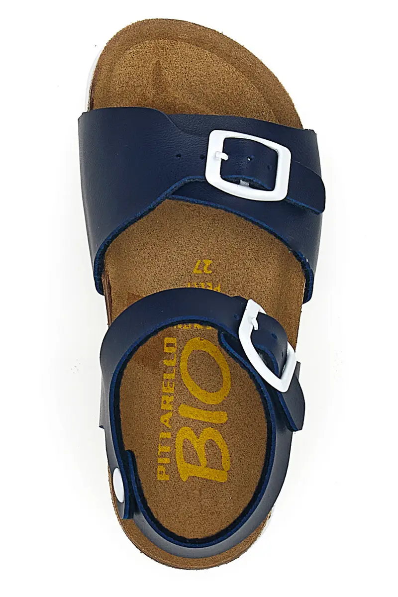 Sandali blu tinta unita con plantare effetto sughero PITTARELLO BIO 257A066SR miniatura 3