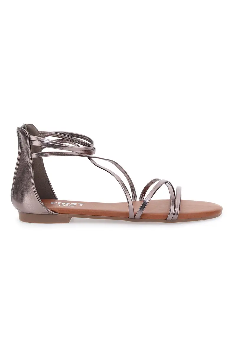 Sandali Bronzo Con Suola Flat The First Chic 1211