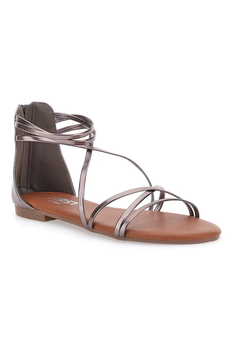 Sandali Bronzo Con Suola Flat The First Chic 1211 miniatura 2