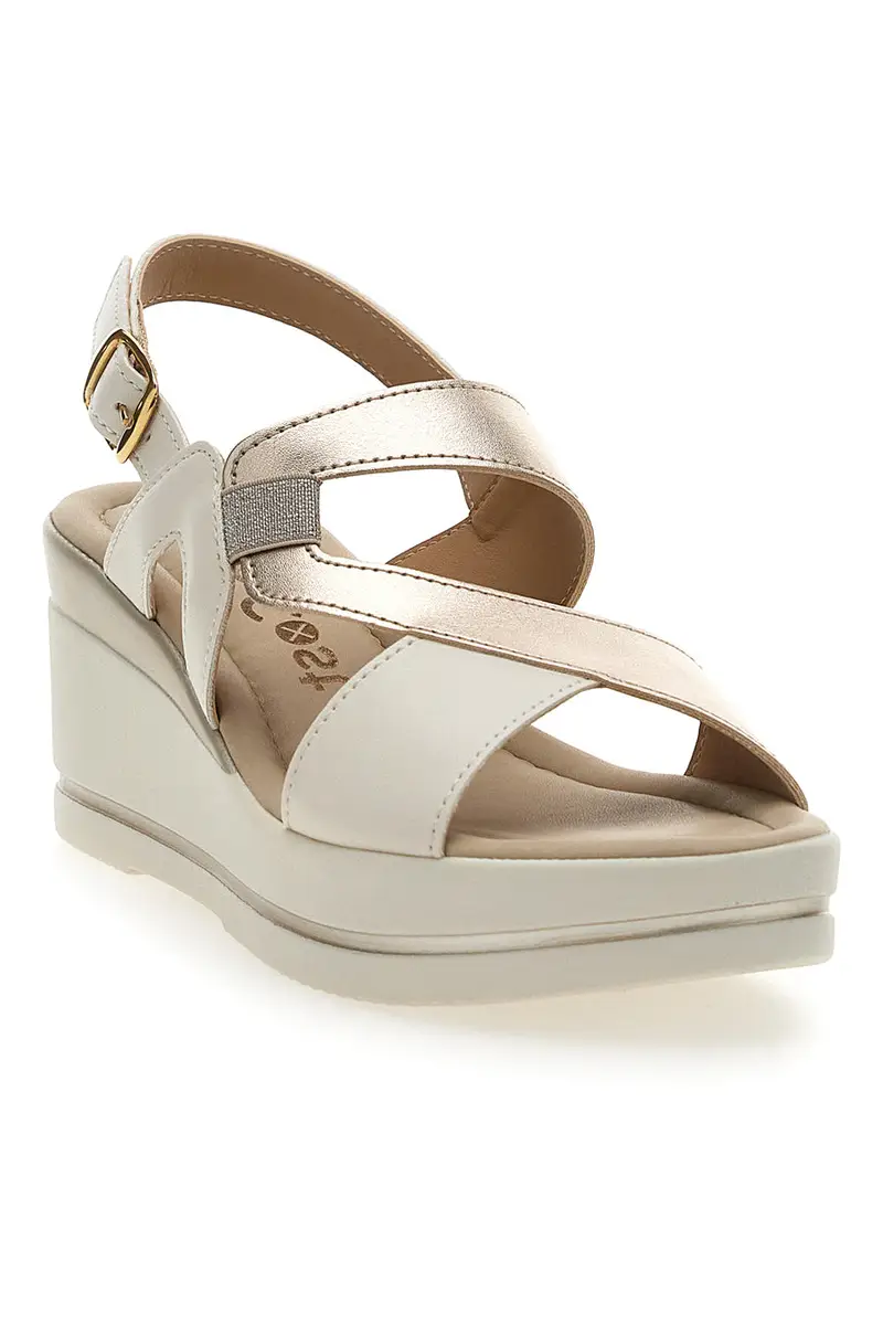 Sandali Champagne con Zeppa 7cm PITTARELLO LOOK MK3313258 miniatura 2