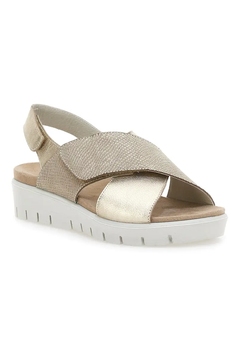 Sandali Champagne In Pelle Made in Italy Imac 7582403035713 miniatura 2