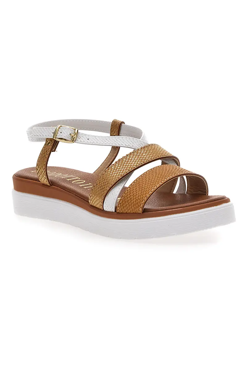 Sandali Cognac Made In Italy Mio Tempo 4827 miniatura 2