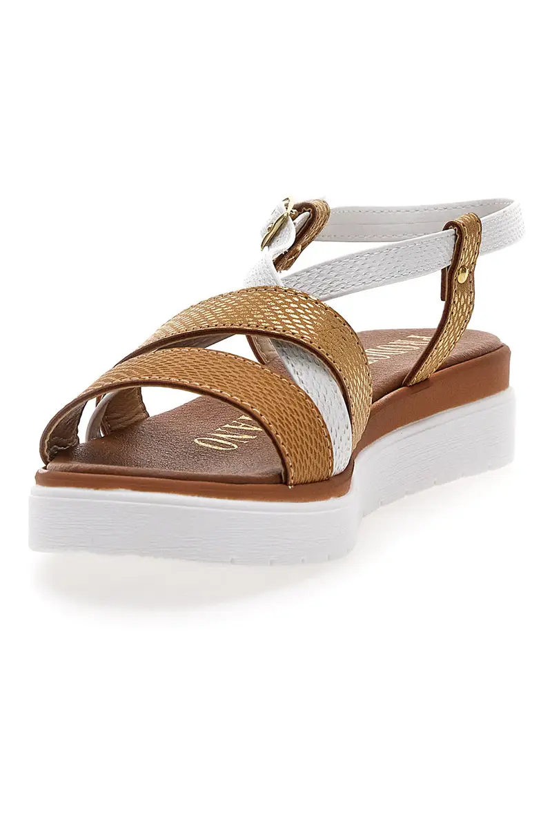 Sandali Cognac Made In Italy Mio Tempo 4827 miniatura 3