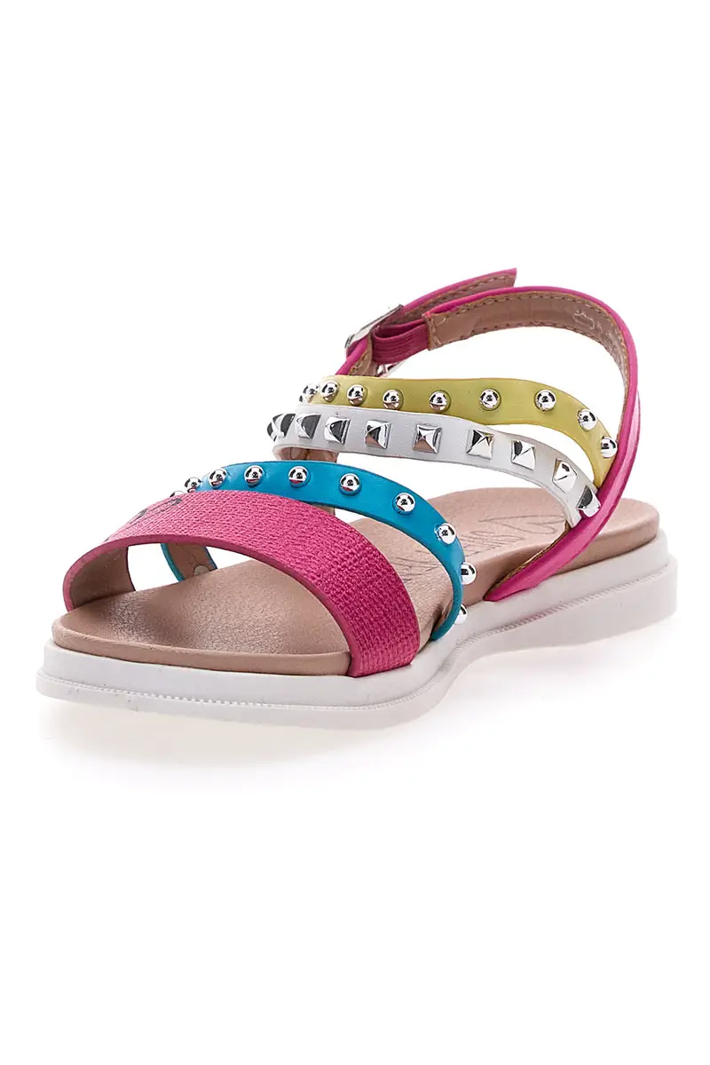 Sandali con borchie colorati SWEET YEARS 8363 miniatura 3