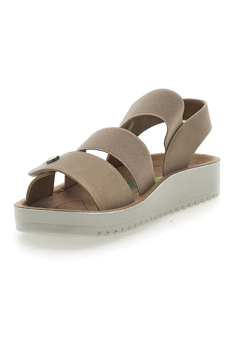 Sandali con Elastico Taupe Eco Bio 221494 miniatura 3