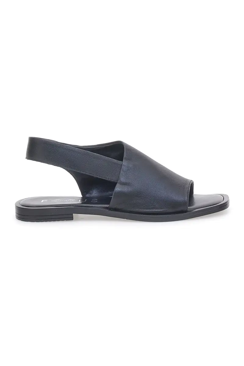 Sandali con Fascia in Pelle Nera e Elastico Posteriore PITTARELLO FOCUS 184987