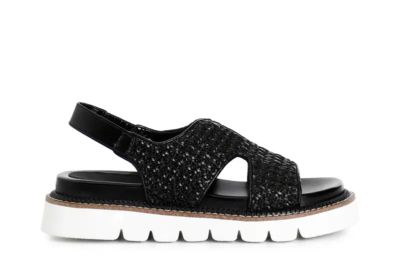 sandali con intreccio nero 39