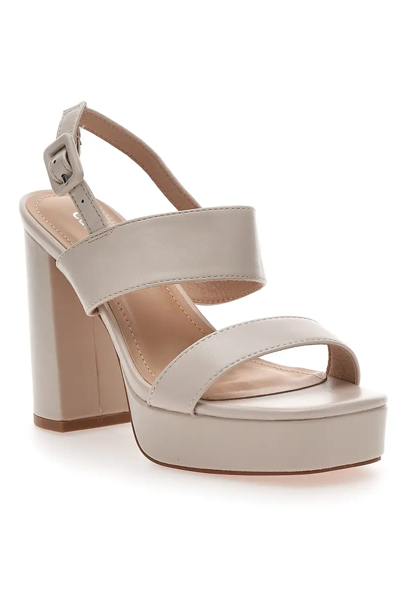 CAFE' COST Sandali con tacco Beige 1950024 miniatura 2