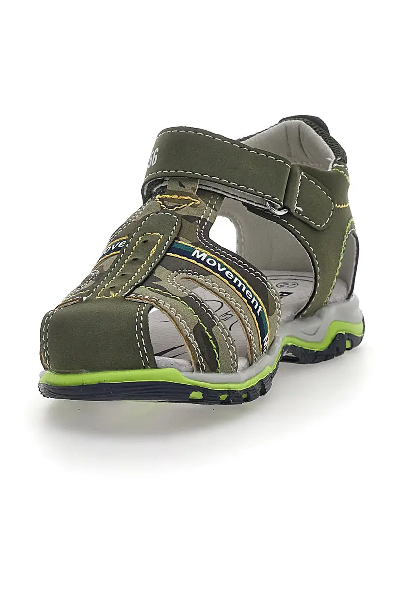 Sandali con Velcro Verde Oliva Pitt Kids 14365 miniatura 3