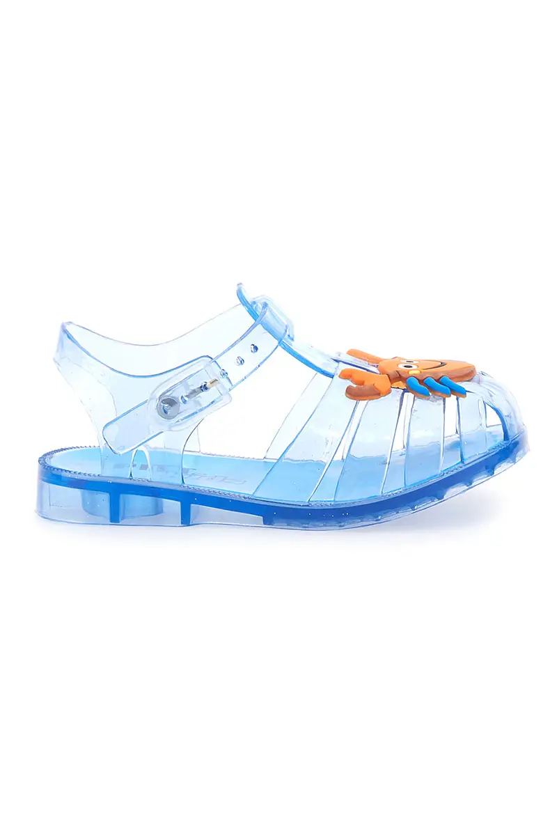 Sandali da mare blu trasparenti con granchietto Pitt Kids 3142667