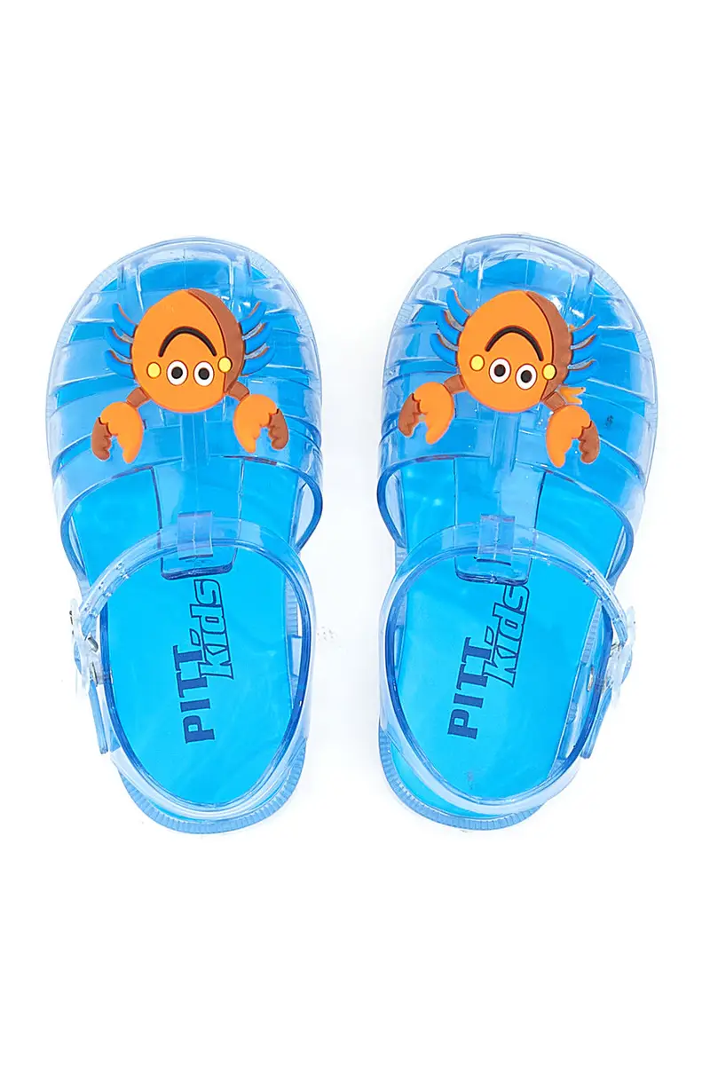 Sandali da mare blu trasparenti con granchietto Pitt Kids 3142667 miniatura 3