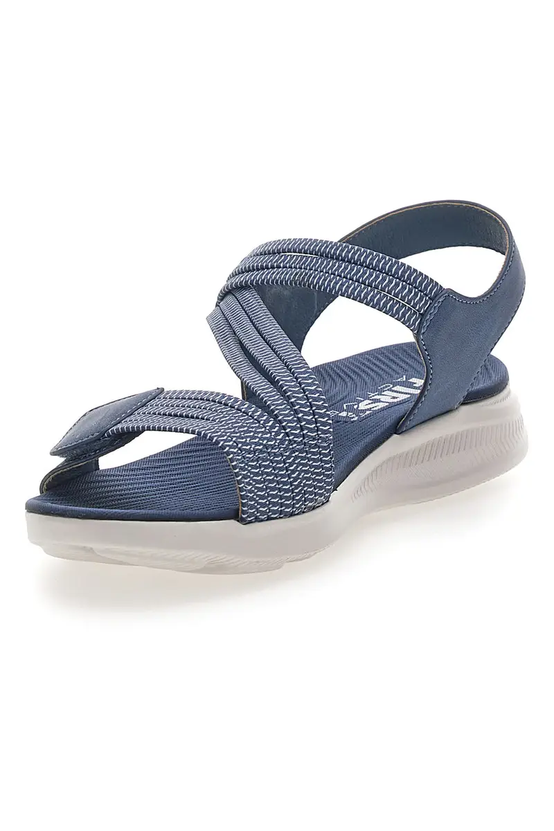 Sandali Denin con Doppia Fascia e Elastico Effetto Corda FIRST ACTIVE 2 miniatura 3