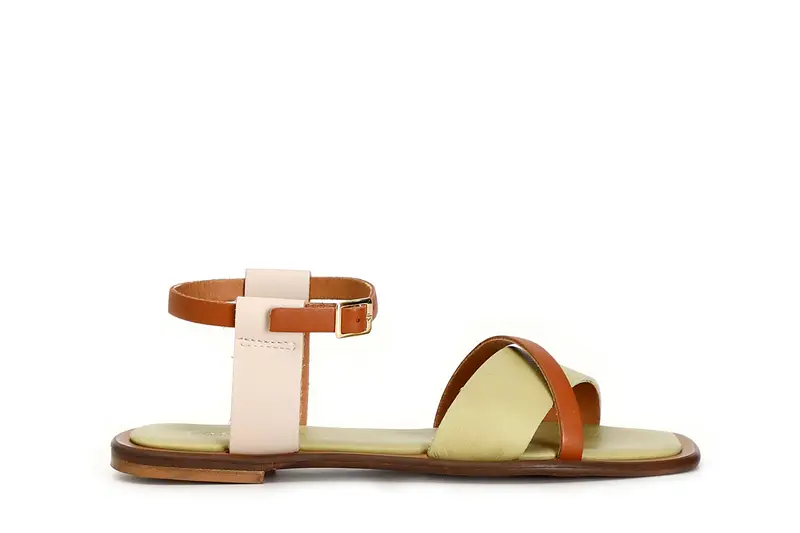 sandali fascia in pelle multicolor multi cedro