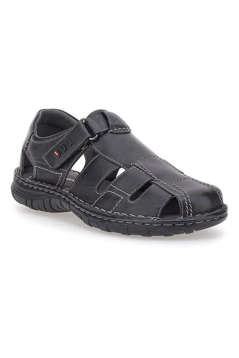 Sandali Fisherman Neri Con Strappo Altemberg 2401 miniatura 2