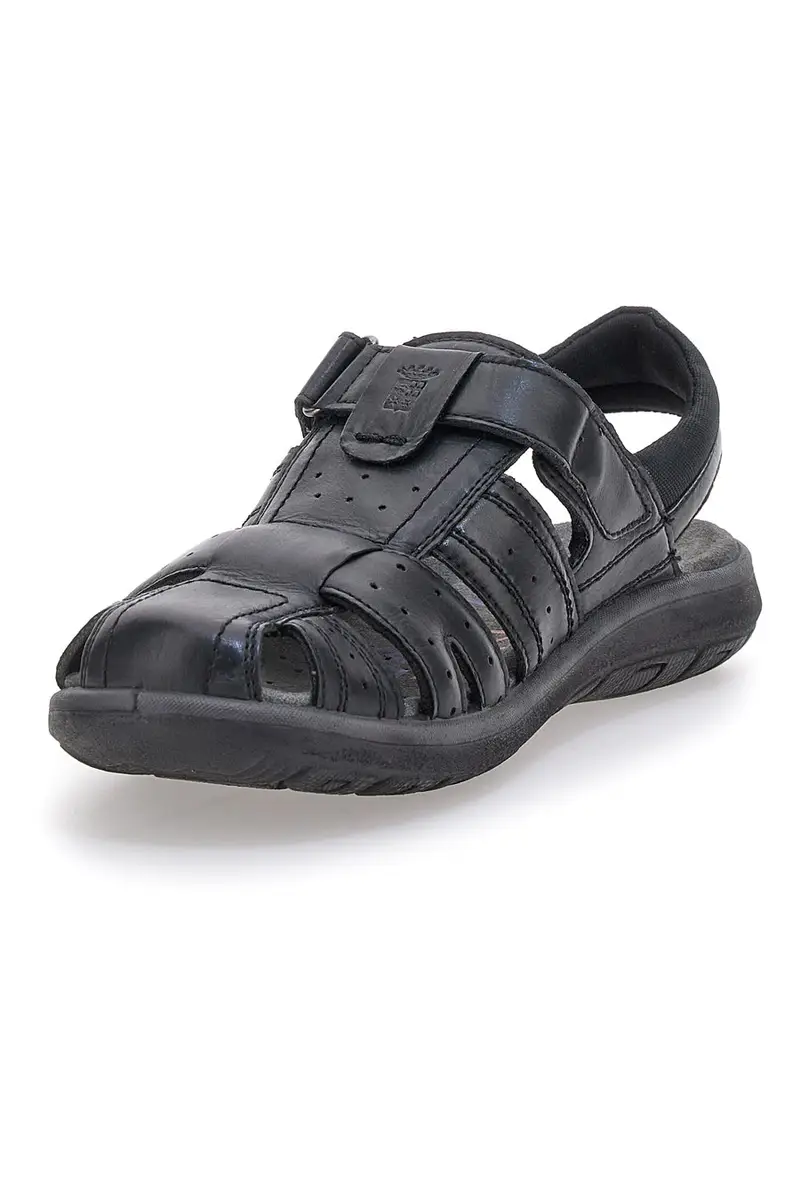 Sandali Fisherman Neri in Pelle Marina Militare 1680 miniatura 3