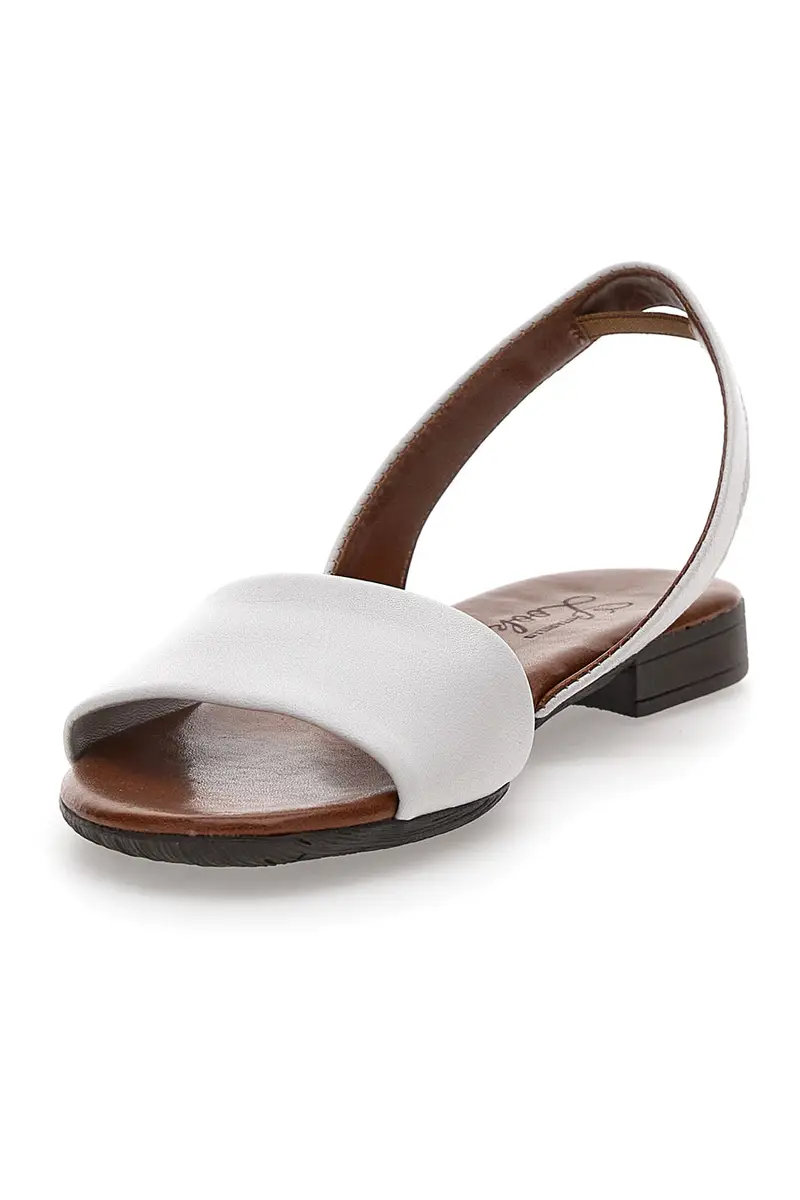 Sandali Flat Bianchi Con Sottopiede In Pelle Pittarello Look 225140 miniatura 3