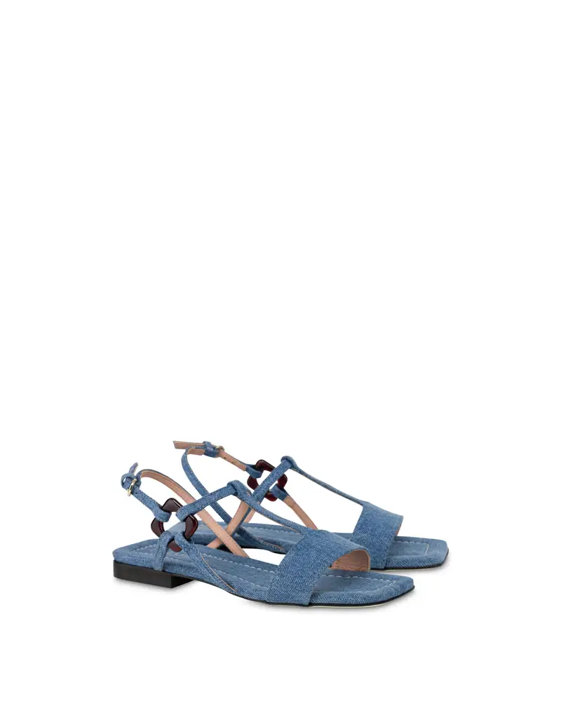Sandali flat in denim Between The Lines DENIM, 38.5, Pollini miniatura 2