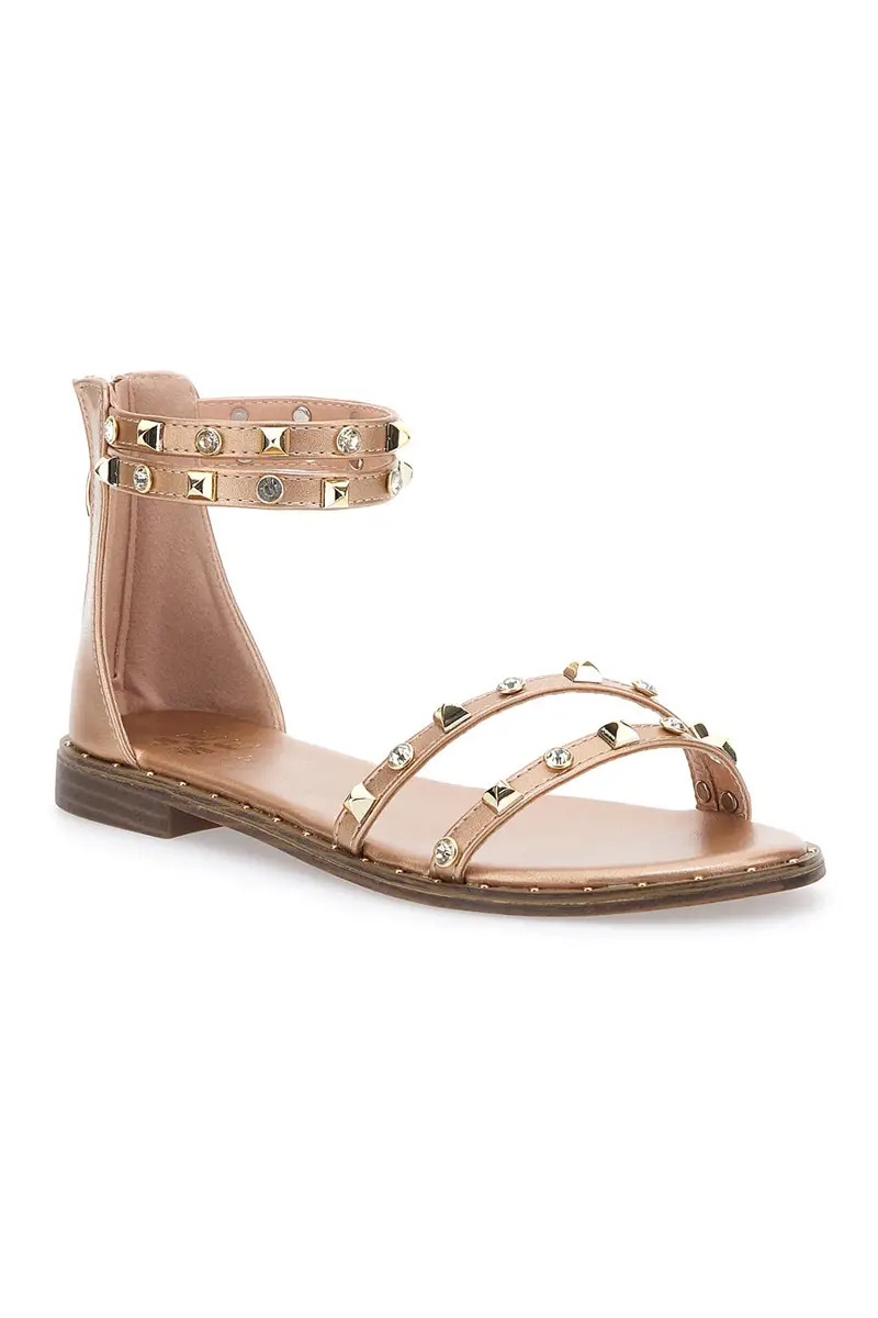 Sandali Flat Oro Rosa Con Borchie Me & Me 2535 miniatura 2