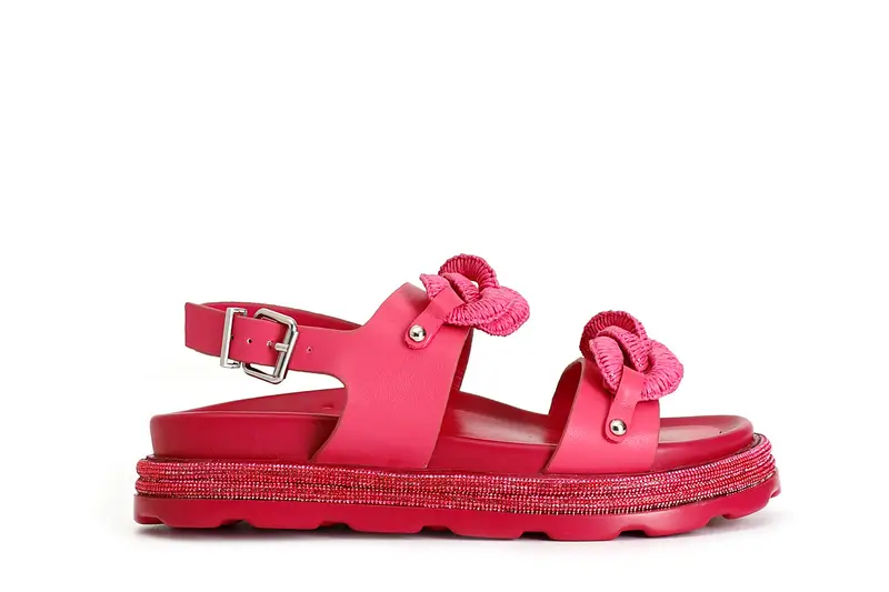 sandali frate con doppia catena fuxia 37