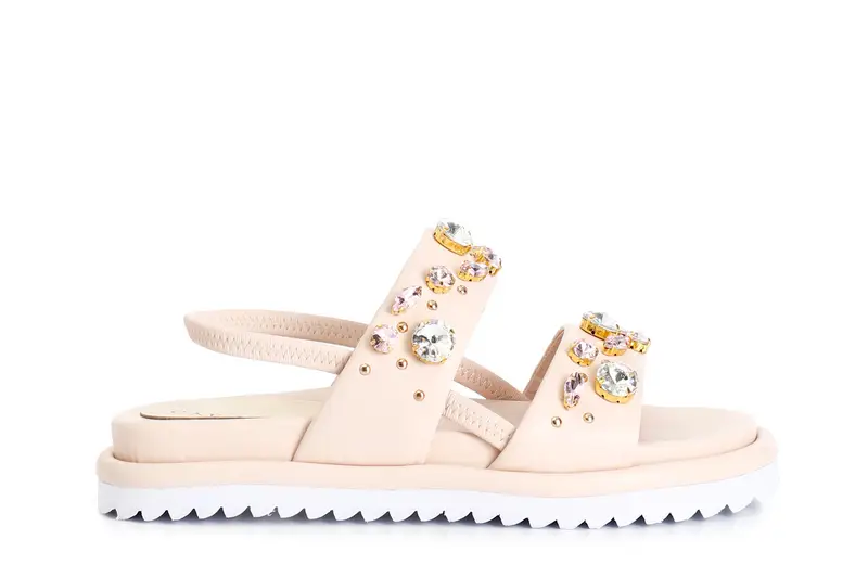 sandali frate con strass pesca 38