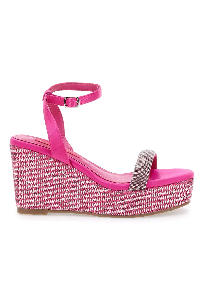 Sandali Fuxia Con Cinturino e Zeppa 10 cm Bettyflowers 1402